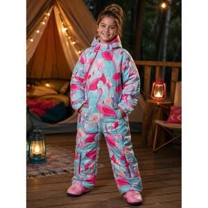 Selk'bag Kids Flamingo Wearable Sleeping Bag L NWT Camping Sleepover Suit